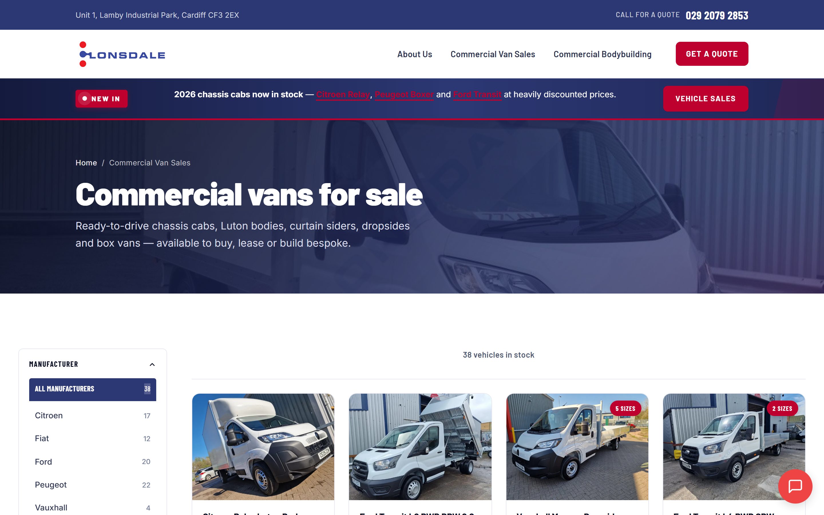 The new Astro van-sales index.