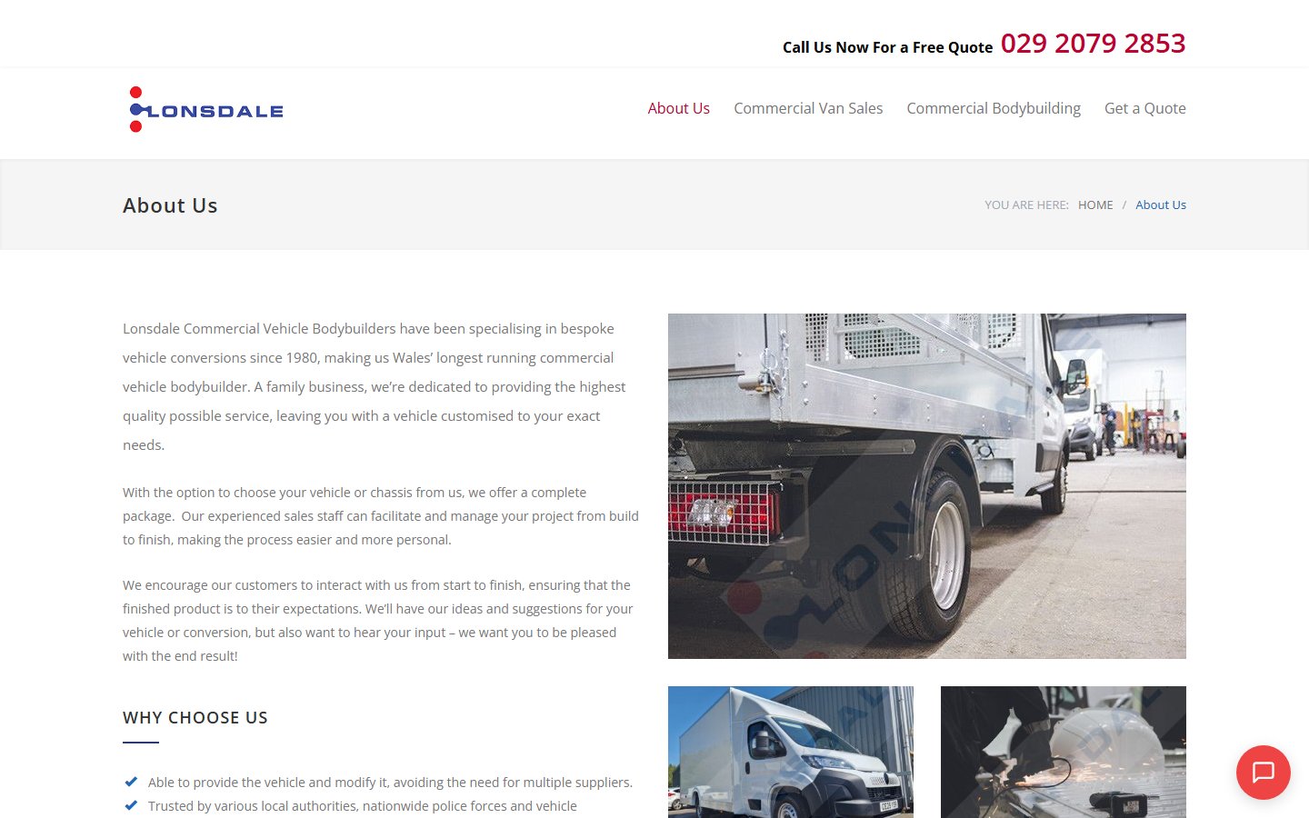 The about page on the WordPress site.