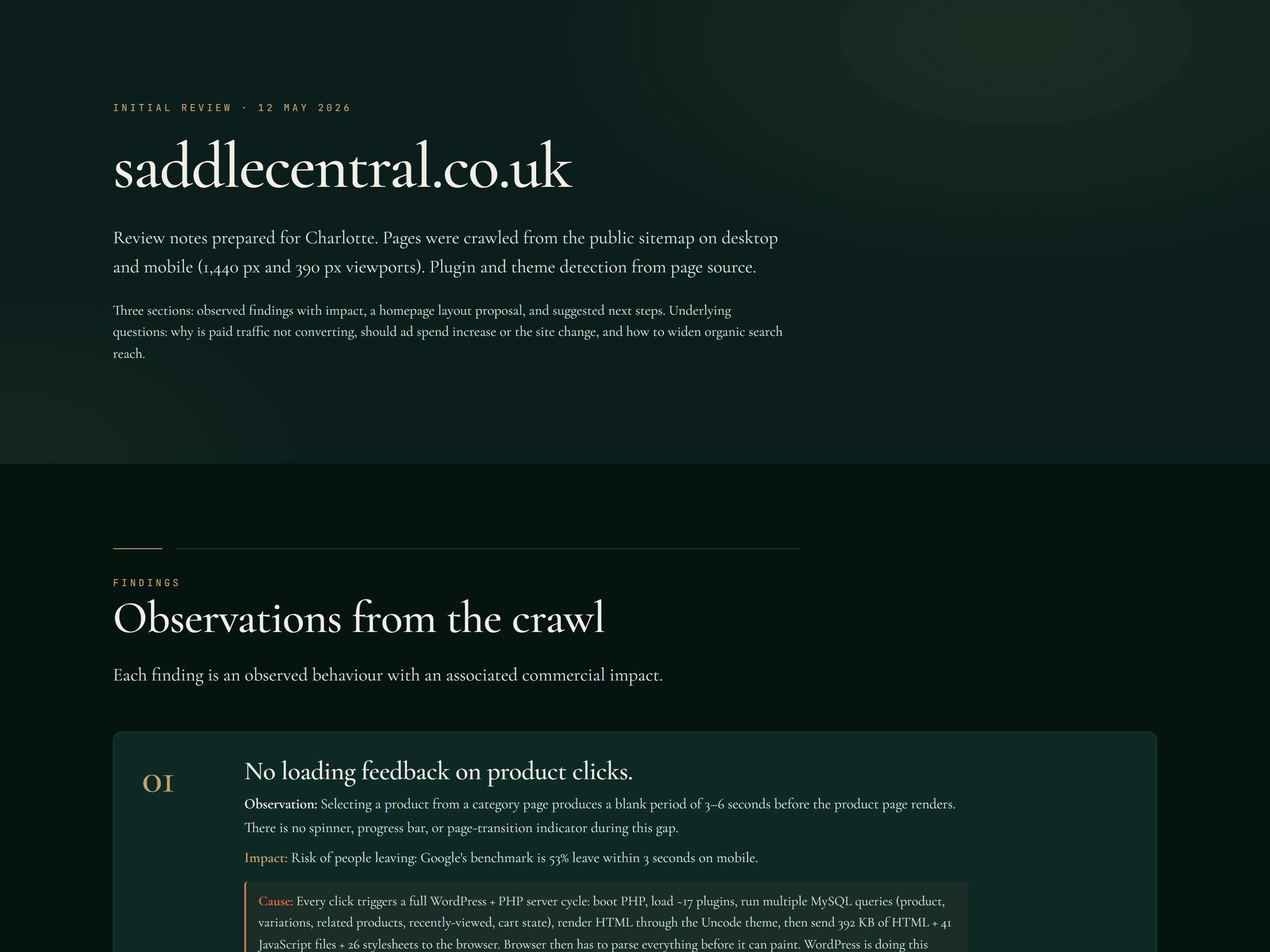 The May 2026 Saddle Central proposal as published online.